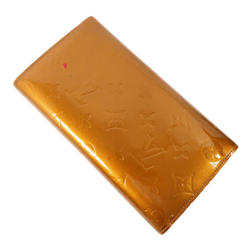 LOUIS VUITTON LV GHW Long Wallet M65107 Vernis Brown