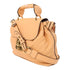 Chloe GHW 2 Way Shoulder Bag Calfskin Leather Apricot