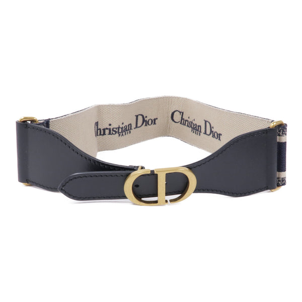 Christian Dior CD GHW Belt Canvas Blue White