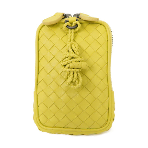 BOTTEGA VENETA BV Coin Case Intrecciato Leather Yellow
