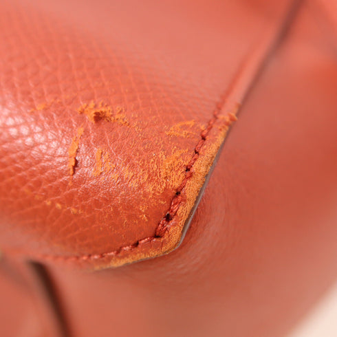 CELINE SHW Belt Bag 2 Way Shoulder Bag Handbag Calfskin Leather Red