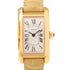 CARTIER Tank American Quartz Watch W2607456 18K Yellow Gold White