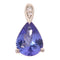 Jewelry 1.5ct Tanzanite 0.02ct Diamond Pendant Top 6.4g PT950 Platinum