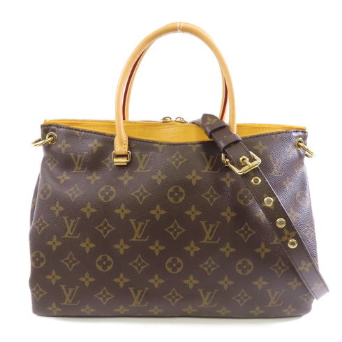 LOUIS VUITTON LV GHW Pallas MM 2 Way Shoulder Bag M40906 Monogram Brown