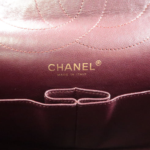 CHANEL Quilted CC 2.55 Chain Shoulder Bag Lambskin Leather Black