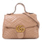 GUCCI GG GHW GG Marmont 2 Way Shoulder Bag 498110 Calfskin Leather Nude Pink