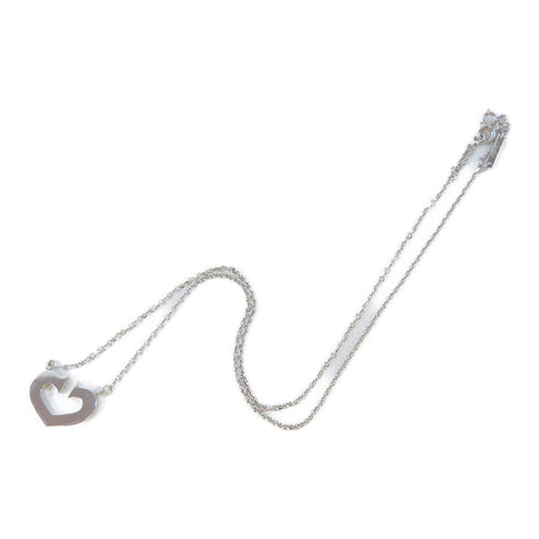 CARTIER C Heart Necklace 18K White Gold