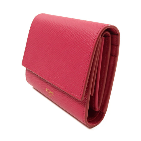 CELINE Wallet Calfskin Leather Pink