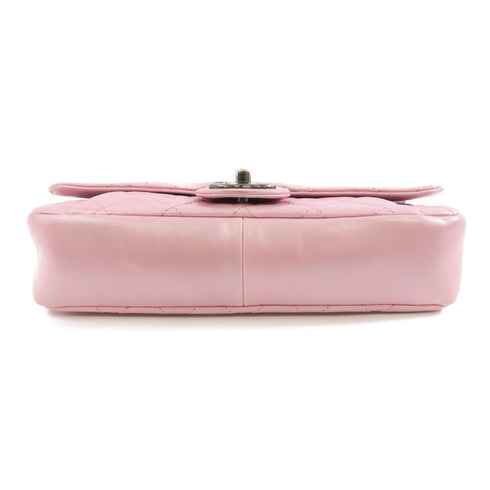 CHANEL Quilted CC SHW Chain Shoulder Bag Calfskin Leather Pink