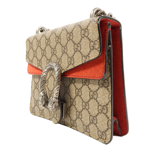GUCCI GG SHW Dionysus Chain Shoulder Bag 421970 GG Supreme Brown/Red