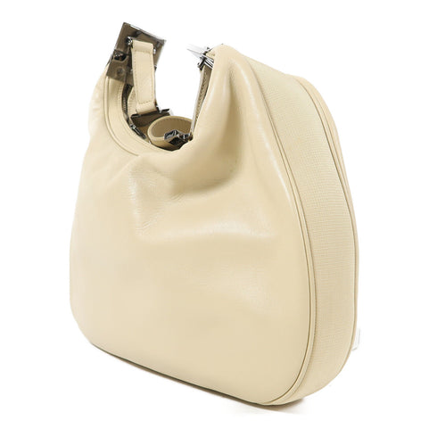 GUCCI GG SHW Shoulder Bag 33151705 Calfskin Leather Beige