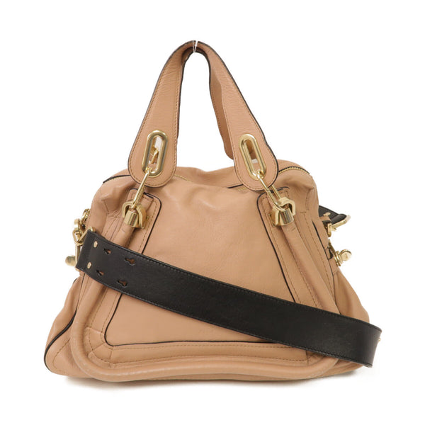 Chloe GHW 2 Way Shoulder Bag Handbag Calfskin Leather