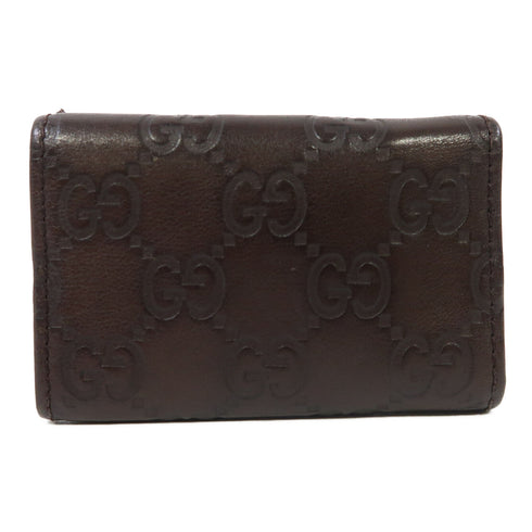 GUCCI GG GHW Key Holder 138098 Calfskin Leather Brown