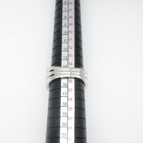 BVLGARI Lucia Diamond Ring 18KWG White Gold Used US#7.5 BVLGARI#55