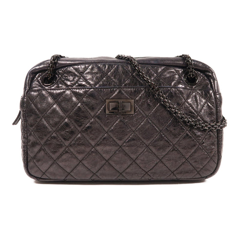 CHANEL CC Chain Shoulder Bag Calfskin Leather Black
