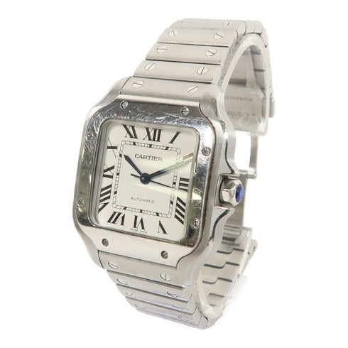 CARTIER Santos De Cartier Automatic Watch WSSA0029 Stainless Steel White