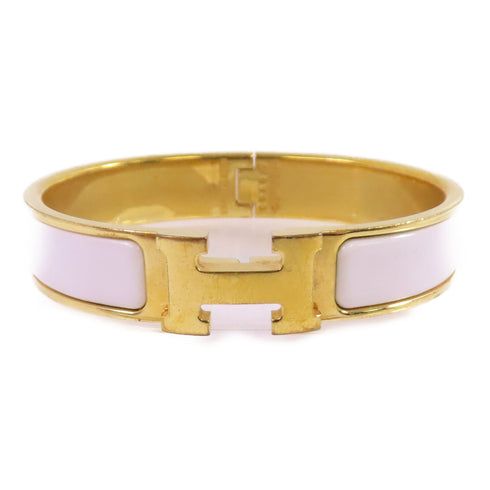 HERMES GHW Clic-H Bracelet Bangle Metal Enamel