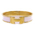 HERMES GHW Clic-H Bracelet Bangle Metal Enamel