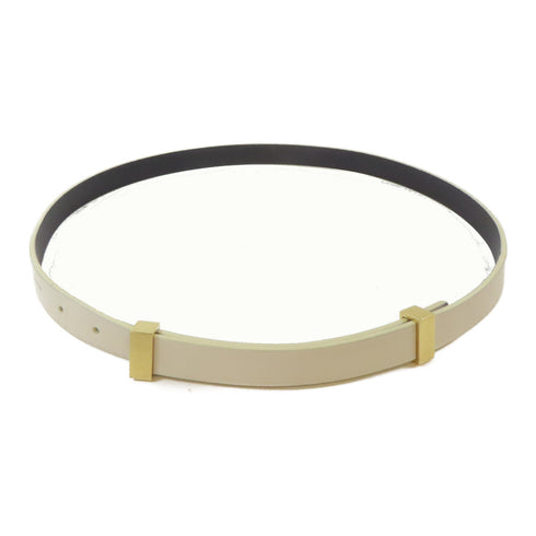 CELINE GHW Belt Calfskin Leather White