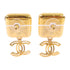 CHANEL CC GHW CC Earrings B20K Metal PVC White Gold Tone Color