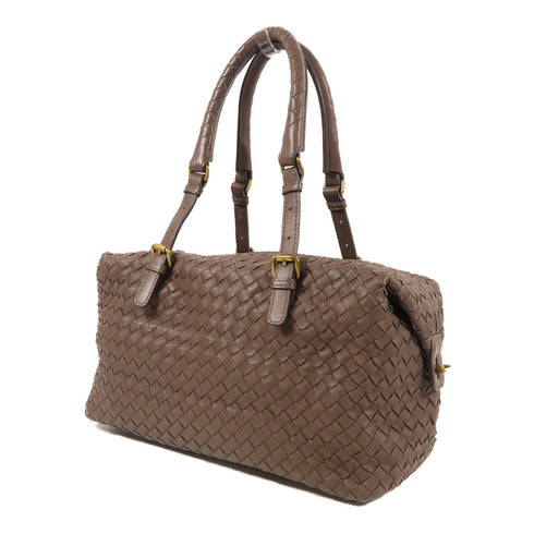 BOTTEGA VENETA BV Shoulder Bag Lambskin Leather Brown