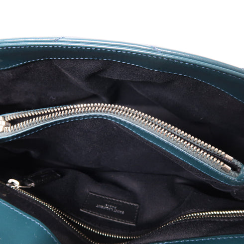 SAINT LAURENT YSL SHW Loulou Chain Shoulder Bag 487216 Calfskin Leather Green