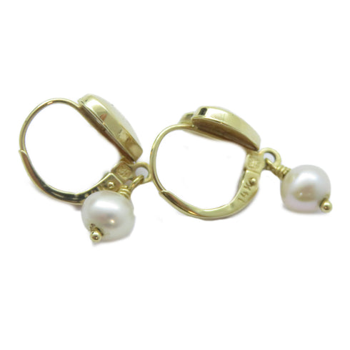 FINE JEWELRY Earrings 14K Yellow Gold/PVC Gold/White v1