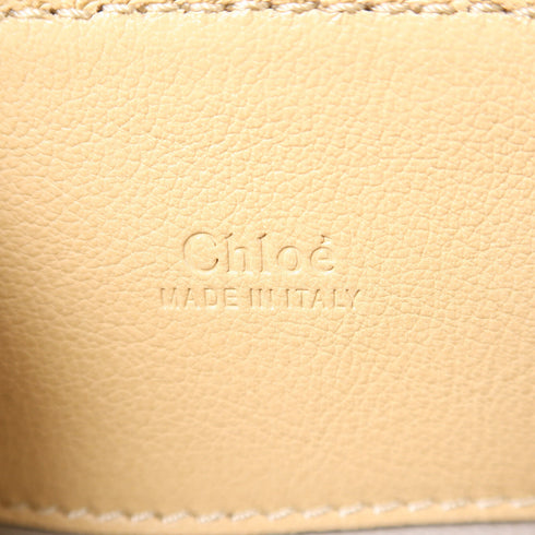 Chloe GHW Edith Fringe 2 Way Bag Leather/Cotton/Polyester White/Brown