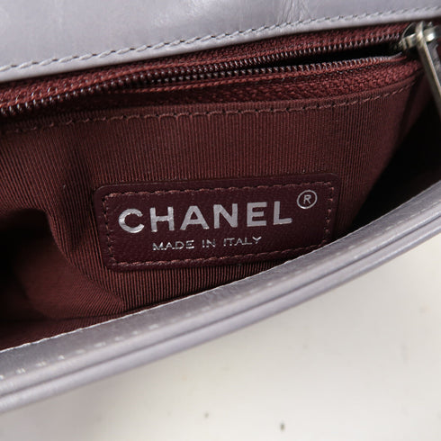 CHANEL CC SHW Chain Shoulder Bag Calfskin Leather Grey v1