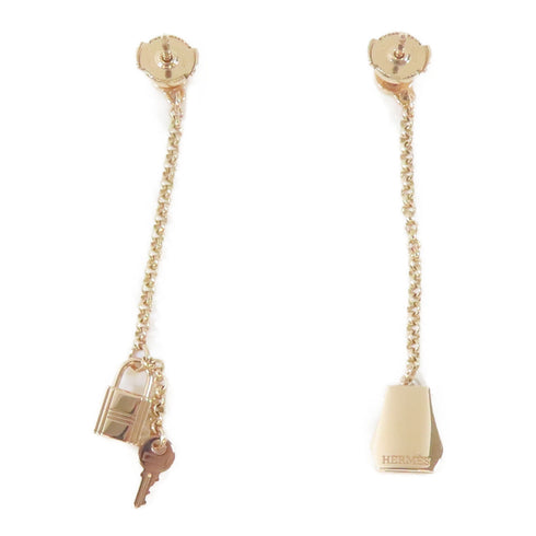 HERMES Kelly Clochette Earrings Pierced Earrings 18K White Gold