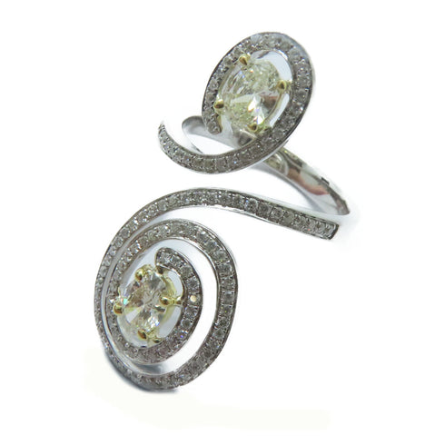 FINE JEWELRY 0.318ct Diamond 0.3ct Diamond Ring 18K White Gold US#6