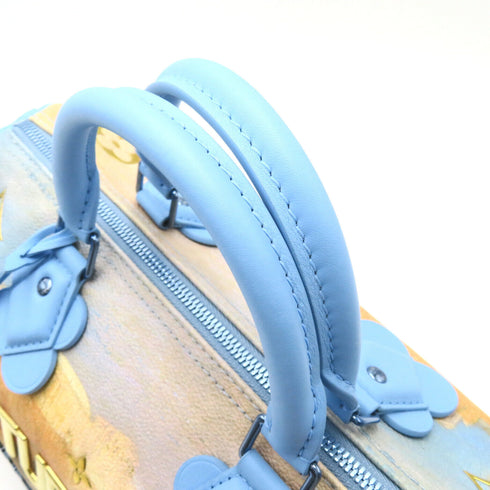 LOUIS VUITTON LV SHW Turner Speedy 30 Handbag M43306 Coated Canvas Blue