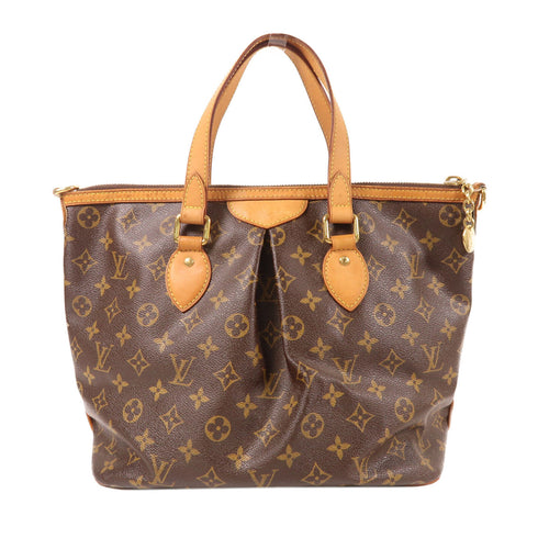 LOUIS VUITTON LV GHW Palermo PM 2 Way Shoulder Bag M40145 Monogram Brown v3