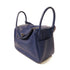HERMES PHW Lindy 30 2Way Shoulder Hand Bag Vaux Swift Leather Blue Indigo
