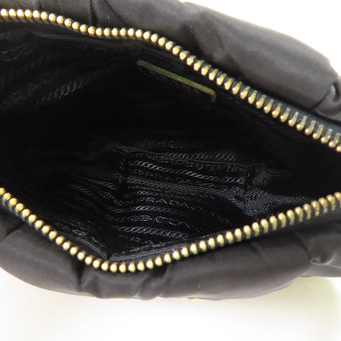 PRADA GHW Wrist Pouch Clutch Bag 1N1407 Nylon Black