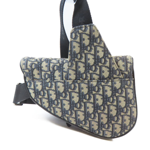 Christian Dior CD SHW Saddle Oblique Jacquard Shoulder 1ADO248YKY Canvas Blue