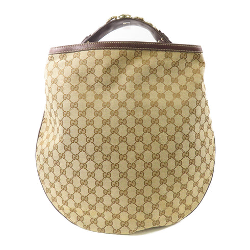 GUCCI GG GHW Shoulder Bag Canvas Brown 170014