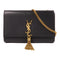 SAINT LAURENT YSL GHW Kate Chain Shoulder Bag Calfskin Leather Black