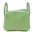 HERMES PHW Mini Lindy 2 Way Shoulder Handbag Swift Leather Vert Criquet Green