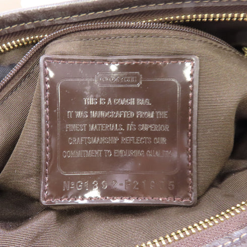 COACH GHW Shoulder Bag F21905 Canvas Brown