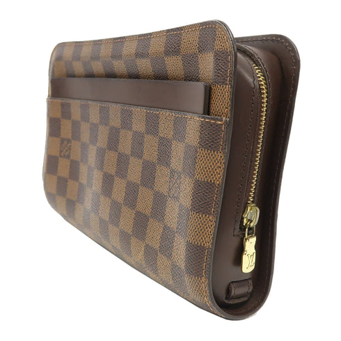 LOUIS VUITTON LV GHW Saint Louis Clutch Bag N51993 Damier Brown