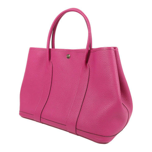 HERMES PHW Garden Party PM Hand Bag/Tote Bag Negonda Leather Rose Pourpre