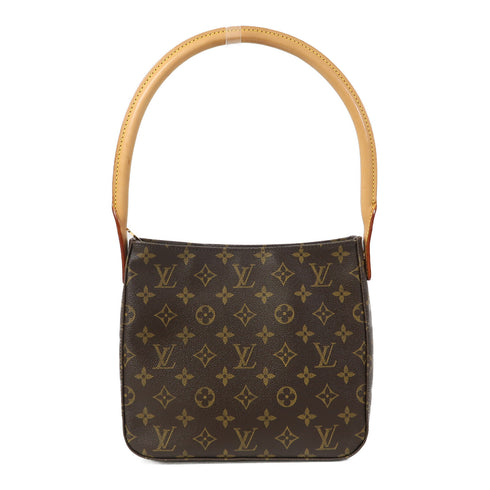 LOUIS VUITTON LV GHW Looping MM Shoulder Bag M51145 Monogram Brown
