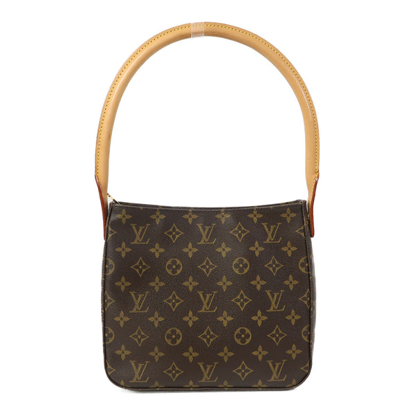 LOUIS VUITTON LV GHW Looping MM Shoulder Bag M51145 Monogram Brown