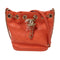 CHANEL Quilted CC Bucket Bag Chain Shoulder Bag Calfskin Leather Red