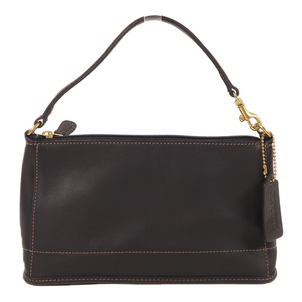 COACH GHW Shoulder Bag Calfskin Leather Black v1