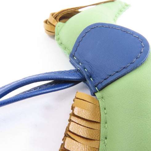 HERMES Rodeo MM Charm Veau Swift Leather Vert Criquet Green Navy Brown