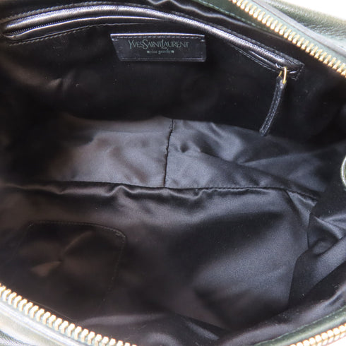 YVES SAINT LAURENT YSL GHW Handbag Shoulder Bag Calfskin Leather Green