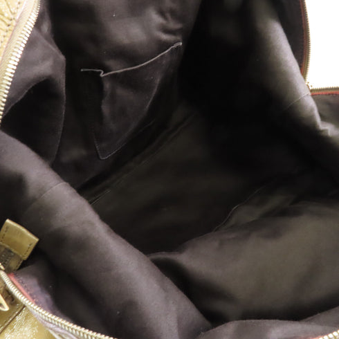 YVES SAINT LAURENT YSL GHW Shoulder Bag Patent Leather Brown