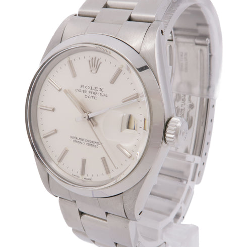 ROLEX Oyster Perpetual 34mm 1500 Automatic Watch Stainless Steel White